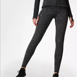 Sweaty Betty The Power Full Length Reflective Leggings Grey Geo Print XS